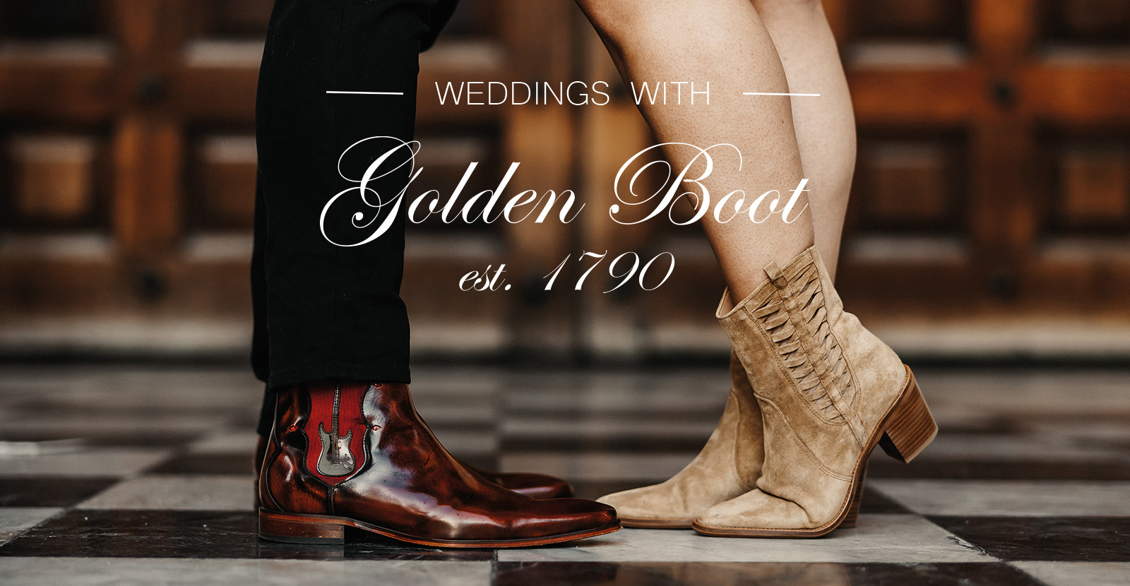 Wedding shoes at the Golden Boot